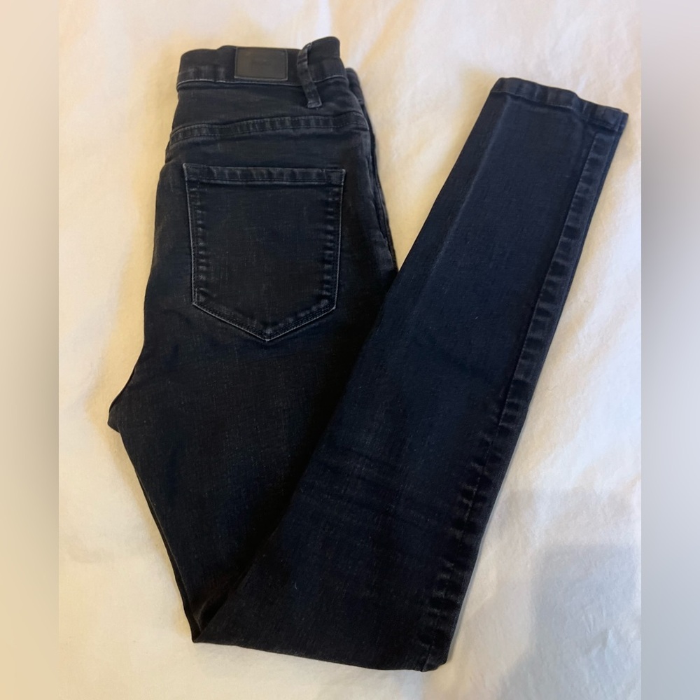 BDG super high rise black skinny jeans